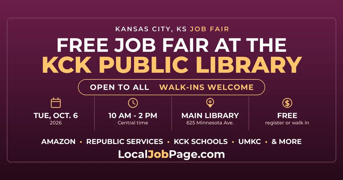 KCK Job Fair Oct. 6: Free Hiring Event at the Kansas City, Kansas Public Library