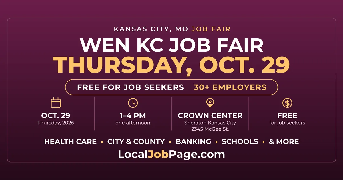 WEN KC Job Fair Oct. 29: Garmin, KU Health System and 30-Plus Employers at Crown Center